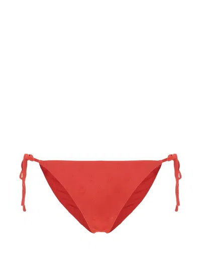 Polo Ralph Lauren Side-tie Bikini Bottoms In Red
