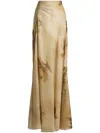 Polo Ralph Lauren Odera Floral Silk Gauze Maxi Skirt In Neutrals