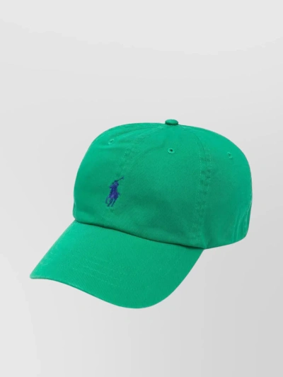Polo Ralph Lauren Signature Cap With Curved Brim And Ventilation In Cyan