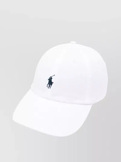 Polo Ralph Lauren Signature Cap With Curved Brim And Ventilation In White