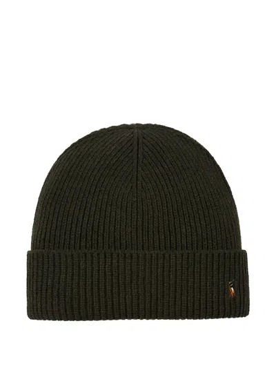 Polo Ralph Lauren Signature Pony Wool-blend Beanie Accessories In Black
