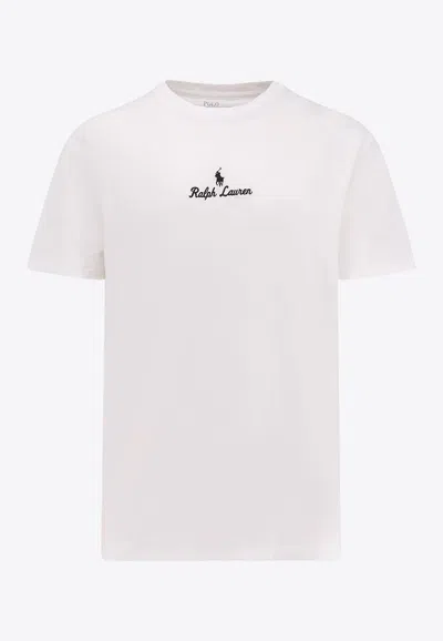 Polo Ralph Lauren Signature Logo T-shirt In White