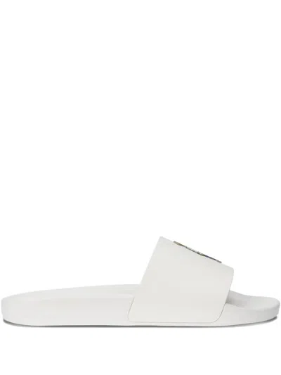 Polo Ralph Lauren Signature Polo Bear Motif Slide In White