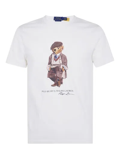Polo Ralph Lauren Signature Polo Bear Motif T-shirt In White