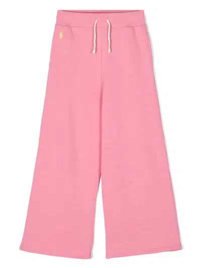 Polo Ralph Lauren Kids' Signature Polo Pony Track Trousers In Pink