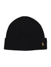 Polo Ralph Lauren Signature Logo Beanie In Black