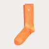 Polo Ralph Lauren Signature Pony Cotton-blend Crew Socks In Light Orange