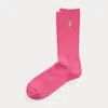Polo Ralph Lauren Signature Pony Cotton-blend Crew Socks In Pink