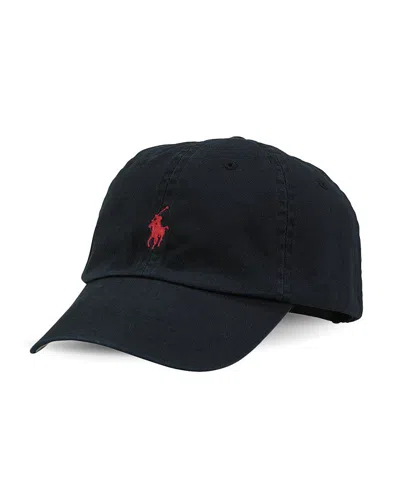 Polo Ralph Lauren Black Baseball Cap With Logo Embroidery In Cotton Man In Multi