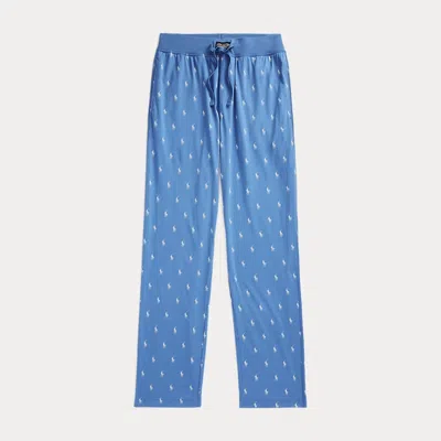 Polo Ralph Lauren Signature Pony Jersey Pyjama Trouser In Blue
