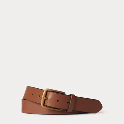 Polo Ralph Lauren Signature Pony Leather Belt In Brown