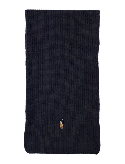 Polo Ralph Lauren Signature Pony Scarf In Black