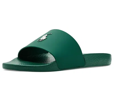 Polo Ralph Lauren Signature Pony Slides In Green
