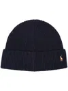 Polo Ralph Lauren Signature Pony Wool-blend Beanie Accessories In Blue