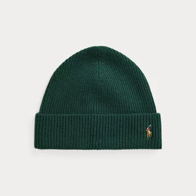 Polo Ralph Lauren Signature Pony Wool-blend Beanie In Fawn Grey
