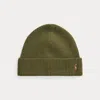 Polo Ralph Lauren Signature Pony Wool-blend Beanie In Honey Brown Heather