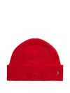 Polo Ralph Lauren Signature Pony Wool-blend Beanie In Red
