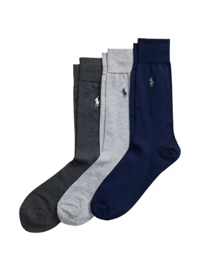 Polo Ralph Lauren Signature-pony Socks (set Of Three) In Multi