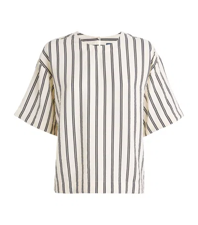 Polo Ralph Lauren Silk-blend Stripe Short-sleeve Blouse