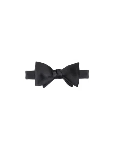 Polo Ralph Lauren Silk Bow Tie In Gray