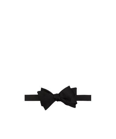 Polo Ralph Lauren Silk Bow Tie In Black