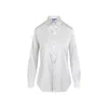 Polo Ralph Lauren Mist White Mulberry Silk Cameron Long Sleeves Button Front Shirt In White