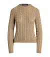 Polo Ralph Lauren Cable-knit Crewneck Sweater In Beige