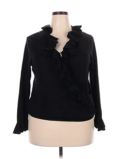 Pre-owned Polo Ralph Lauren Silk Cardigan Sweater In Black