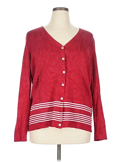 Pre-owned Polo Ralph Lauren Silk Cardigan Sweater In Red