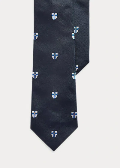 Polo Ralph Lauren Silk Club Tie In Navy