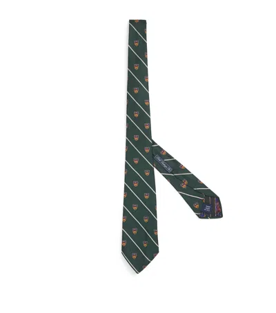 Polo Ralph Lauren Silk Jacquard Tie In Green