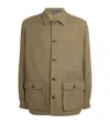 Polo Ralph Lauren Silk-linen-cotton Utility Jacket In Green