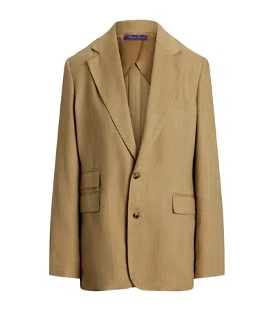 Polo Ralph Lauren Silk-linen Russell Blazer In Tan
