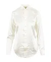 Polo Ralph Lauren White Long Sleeve Button Front Shirt In White