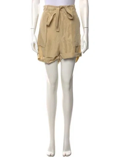 Pre-owned Polo Ralph Lauren Silk Mini Shorts In Neutrals