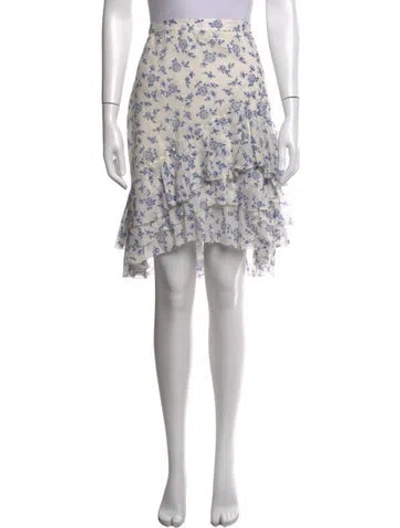 Pre-owned Polo Ralph Lauren Silk Mini Skirt In Neutrals