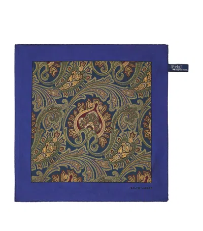 Polo Ralph Lauren Silk Paisley Print Pocket Square
