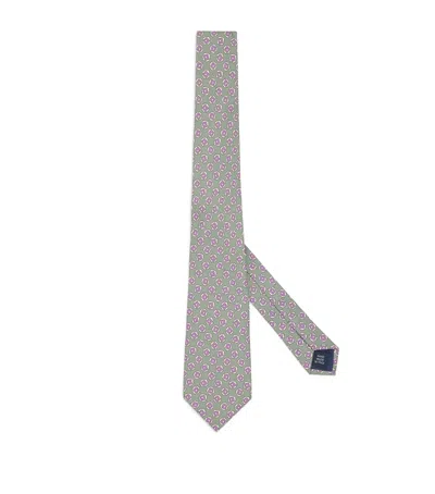 Polo Ralph Lauren Silk Printed Tie In Green