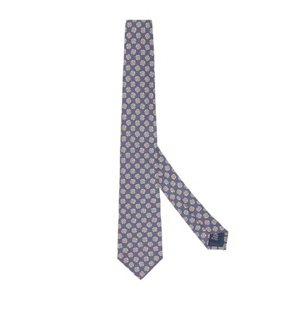 Polo Ralph Lauren Silk Printed Tie In Blue