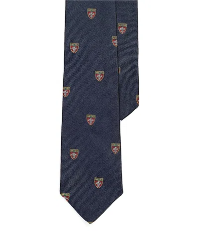 Polo Ralph Lauren Silk Repp Narrow Club Tie In Blue