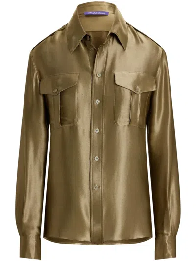 Polo Ralph Lauren Silk Shirt In Green