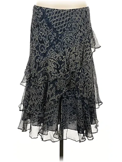 Pre-owned Polo Ralph Lauren Silk Skirt In Blue