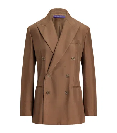 Polo Ralph Lauren Silk Timothy Blazer In Brown