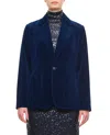 Polo Ralph Lauren Womens Indigo Corduroy Single-breasted Cotton Blazer In Blue