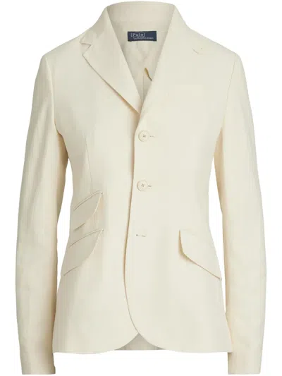 Polo Ralph Lauren Single-breasted Blazer In Neutrals