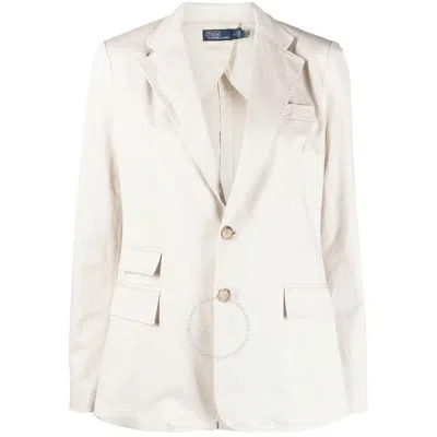 Polo Ralph Lauren Single-breasted Cotton Blazer In White