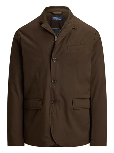 Polo Ralph Lauren Single-breasted Gabardine Blazer In Brown