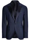 Polo Ralph Lauren Single-breasted Linen Tuxedo Jacket In Blue
