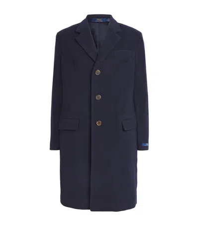 Polo Ralph Lauren Single-breasted Overcoat In Navy