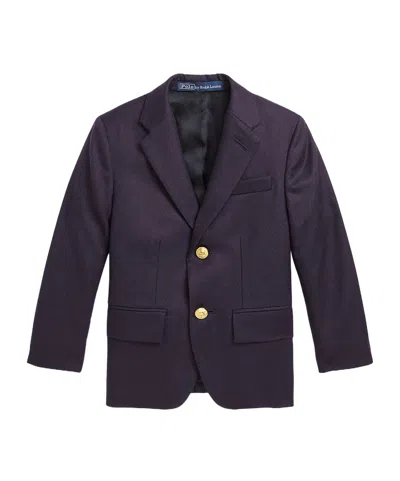 Polo Ralph Lauren Kids' Single-breasted Wool Blazer In Black